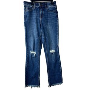 Oat New York High Rise Relaxed Straight Distressed Jeans Size 25 NWT